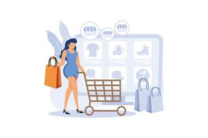 Niche service marketplace abstract concept vector illustration. Innovative online retail, particular goods e-trade, buy and sell products or services, flat vector illustration