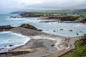 BUDE, CORNWALL, UK, 2013.  Scenic view of the Bude coastline photo