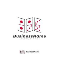 Domino card logo vector template, Creative Domino logo design concepts