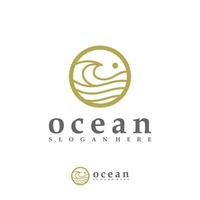 Ocean Wave logo vector template, Creative Water Wave logo design concepts