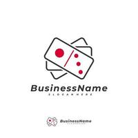 Domino card logo vector template, Creative Domino logo design concepts