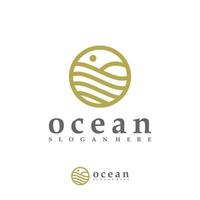 Ocean Wave logo vector template, Creative Water Wave logo design concepts