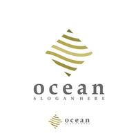 Ocean Wave logo vector template, Creative Water Wave logo design concepts