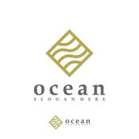 Ocean Wave logo vector template, Creative Water Wave logo design concepts