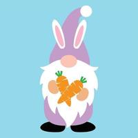 Easter Gnome with Carrot File vector