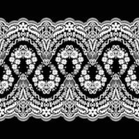 Abstract seamless lace pattern with flowers vector
