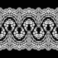 Abstract seamless lace pattern with flowers vector