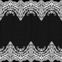 Abstract seamless lace pattern with flowers vector