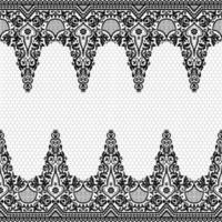 Abstract seamless lace pattern with flowers vector