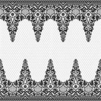 Abstract seamless lace pattern with flowers vector