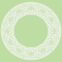 Ornamental round lace pattern vector