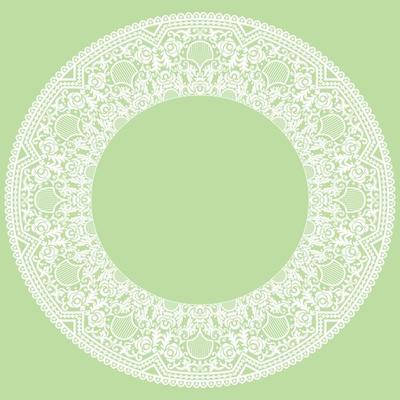 Ornamental round lace pattern