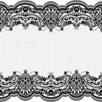 Abstract seamless lace pattern with flowers vector