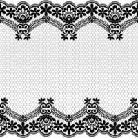 Abstract seamless lace pattern with flowers vector