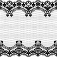 Abstract seamless lace pattern with flowers vector