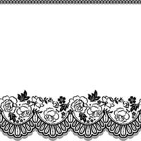 Abstract seamless lace pattern with flowers vector