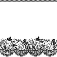 Abstract seamless lace pattern with flowers vector