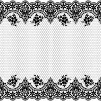 Abstract seamless lace pattern with flowers vector
