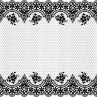 Abstract seamless lace pattern with flowers vector