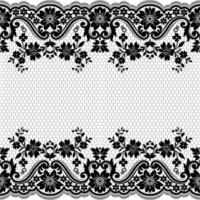 Abstract seamless lace pattern with flowers vector