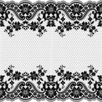 Abstract seamless lace pattern with flowers vector