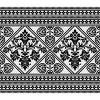 Abstract seamless lace pattern with flowers vector