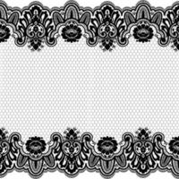 Abstract seamless lace pattern with flowers vector