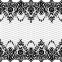 Abstract seamless lace pattern with flowers vector