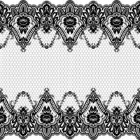 Abstract seamless lace pattern with flowers vector