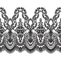 Abstract seamless lace pattern with flowers vector