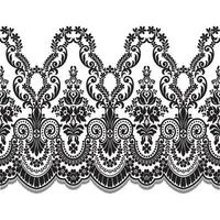 Abstract seamless lace pattern with flowers vector