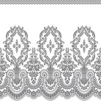 Abstract seamless lace pattern with flowers vector