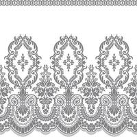 Abstract seamless lace pattern with flowers vector