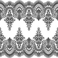Abstract seamless lace pattern with flowers vector