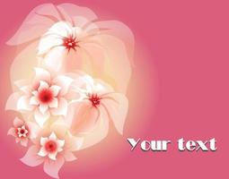 Pink flowers vector background