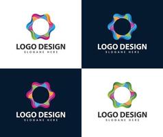 Abstract colourful logo design vector