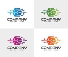 Technology logo design vector