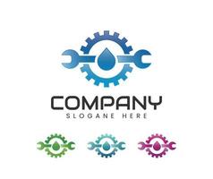 Plumbing and service logo design vector