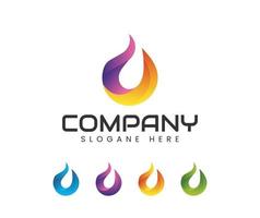 Flame logo design vector