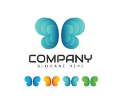 Butterfly logo template vector