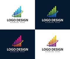 diseño de logotipo de finanzas empresariales vector