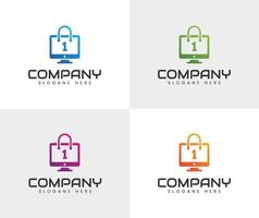 Online shop logo vector