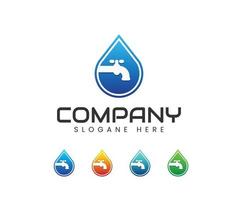 vector creativo del logotipo del icono del servicio de fontanería
