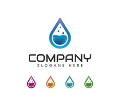 Water drop plumbing logo design vector