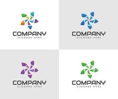 Wind energy logo template illustration vector