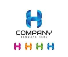 Modern letter h logo design vector