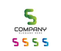 Letter s colourful logo design vector