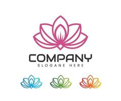 Luxury flower logo design vector