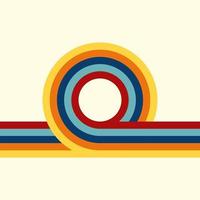 Seventies Striped Hipster Loop vector