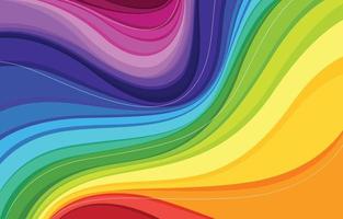 Colorful Rainbow Waves vector